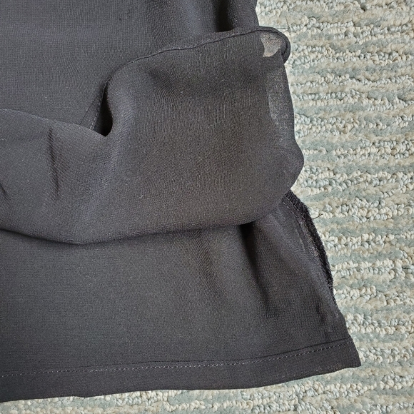 Forever 21 Sheer Black Flutter Sleeve Top - Picture 5 of 7